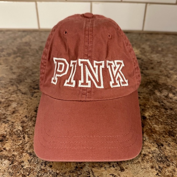 PINK Victoria's Secret Accessories - Victoria Secret Pink Baseball Cap in Rust Red